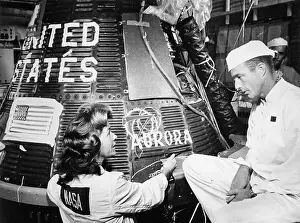 Spacecraft Prints: Woman Paints Name on Spaceship