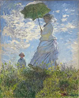 Woman with a Parasol, Madame Monet and Her Son, 1875