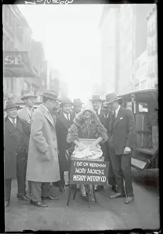 Embarrassment Prints: Woman Paying Off Election Bet