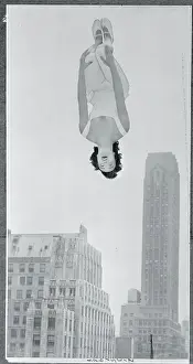 Woman Performing a Back Flip