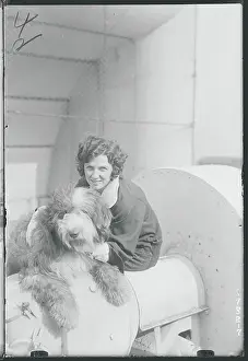 Caring Prints: Woman with a Pet Dog