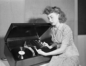 Woman With Phonograph
