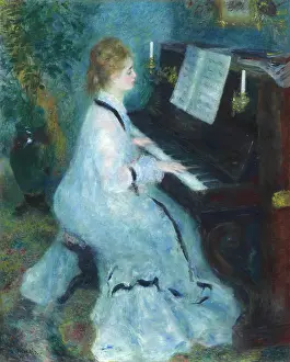 Time Of Day Prints: Woman At The Piano