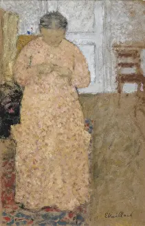 Living Room Prints: Woman in Pink Dress, um 1900-1904. Artist: Vuillard, Édouard (1868-1940)