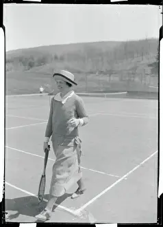 Bath County Prints: Woman Playing Tennis