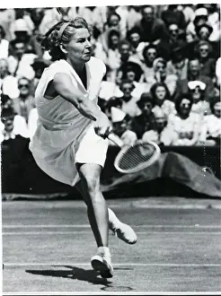 Wimbledon Prints: Woman Playing Tennis, Action