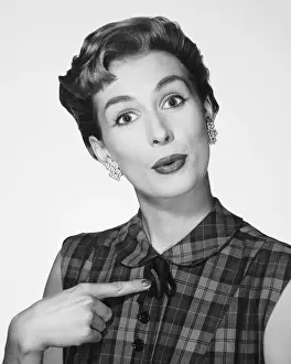 Attitude Prints: Woman pointing to herself