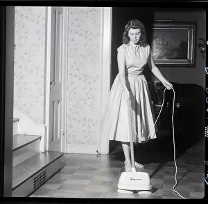 Polishing Prints: Woman Polishing Floor