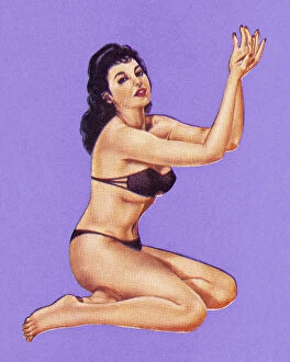 Iconic Bikini Collection: Woman Posing in Bikini