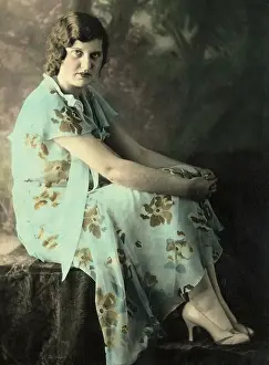 Woman Posing in Georgette Like Fashion