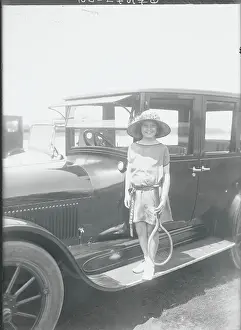 Southampton Prints: Woman Posing with Tennis Racket