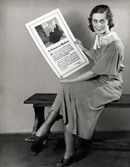 Post Office Prints: Woman with Poster for Mothers Day