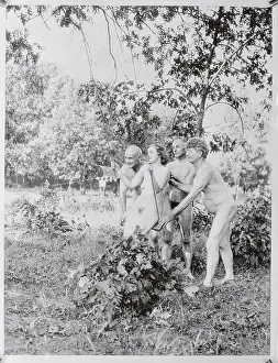 Woman Preparing to Go Onto a Swing