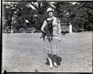 Westbury Prints: Woman With Her Prize Winning Terrier