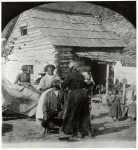 Virginia Prints: Woman Pulling Tooth in Yard