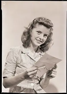 Telegram Prints: Woman Reading Telegram