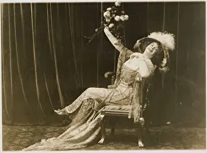 Woman Reclining with Bouquet