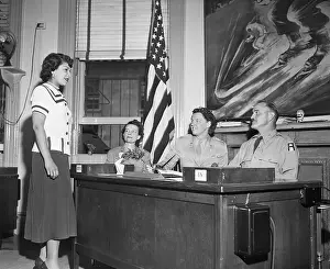 Interview Prints: Woman Recruit Being Interviewed