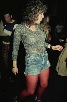 Huty32225 Prints: Woman In Red Tights - Rodney Bingenheimer's English Disco
