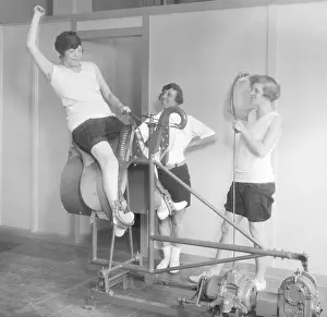 Instructor Prints: Woman Riding Mechanical Bull