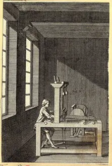 Woman Running a Handloom in 18th Century
