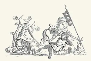 Flirt Prints: Woman Under Safegurad of Knighthood