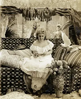 Dove Prints: Woman Seated Reads Letter Dove Watches