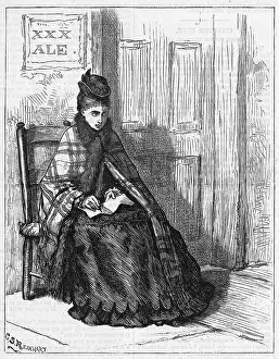 Observation Prints: Woman Seated, Taking Down Names At Bar
