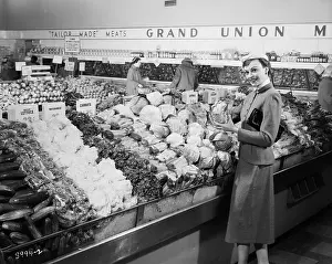 Cabbage Prints: Woman Shopping at Grand Union