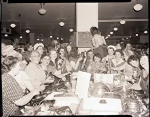 Iron Prints: Woman Shopping in Montgomery Ward