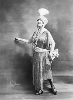 Model Prints: Woman Shown Wearing 1920S Style Dress