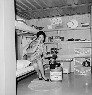 Modeling Prints: Woman Sits in Air Raid Shelter