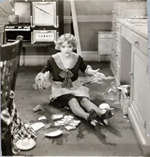 Broken Prints: Woman Sitting with Broken Dishes