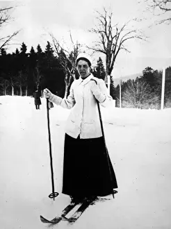 Woman On Skis