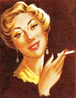 Images Dated 8th October 2003: Woman smoking
