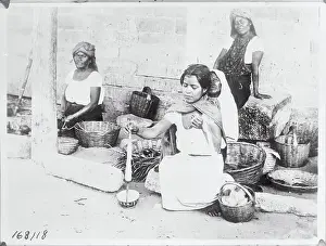 Woman Spinning Cloth