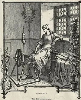 Woman with Spinning Wheel