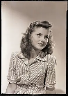 Woman in Striped Dress