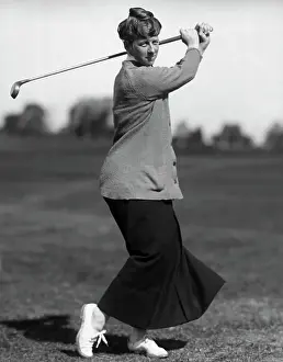 Swinging Prints: Woman Swinging a Golf Club