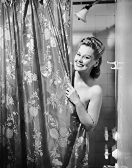 Woman taking shower
