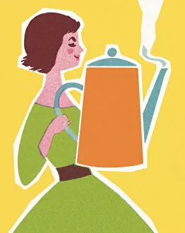Images Dated 26th February 2015: Woman with tea