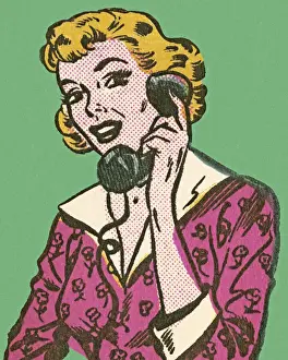Discuss Prints: Woman on the Telephone