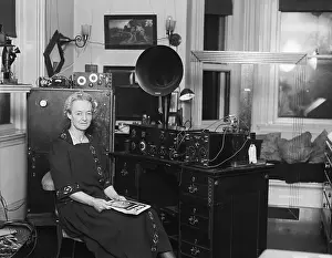 Amateur Prints: Woman, Tennis Pro Turned Ham Radio Operat