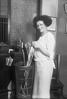 Woman With Ticker-Tape Machine