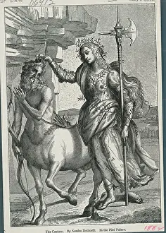 Ancient Greek Prints: Woman Touching Centaur's Hair