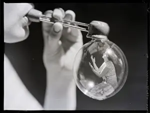 Surreal Prints: Woman Trapped in a Bubble