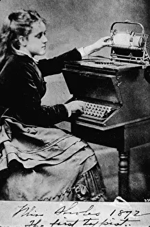 Woman At A Typewriter