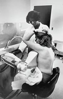 Public Health Prints: Woman Undergoing Mammogram