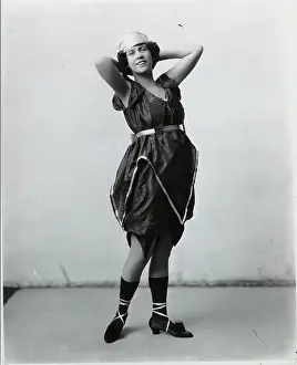 Handkerchief Prints: Woman in Unusual Handkerchief-Style Dres