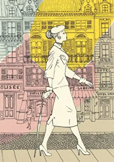 Images Dated 20th March 2015: Woman walking in the city